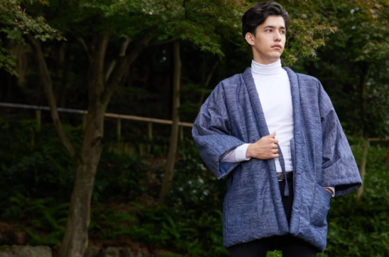 Blue Padded Hanten Jacket Model, from JapanObjects.com store